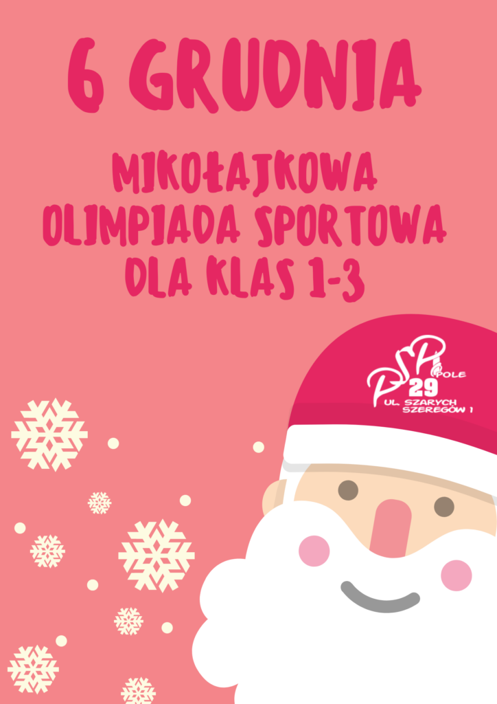 6 grudnia mikołajkowa olimpiada sportowa dla klas 1-3