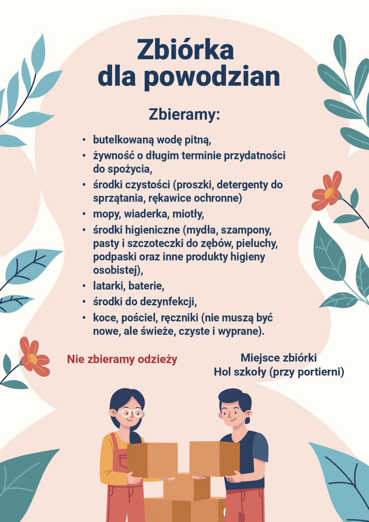 Zbiórka na rzecz powodzian