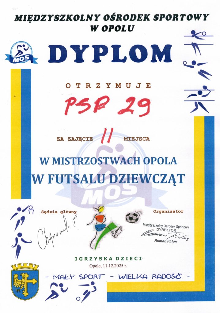 II miejsce w Mistrzostwach Opola w Futsalu Dziewcząt