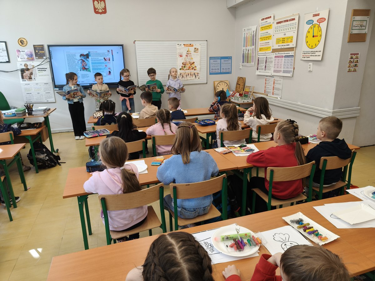 Wizyta przedszkolaków na lekcji otwartej